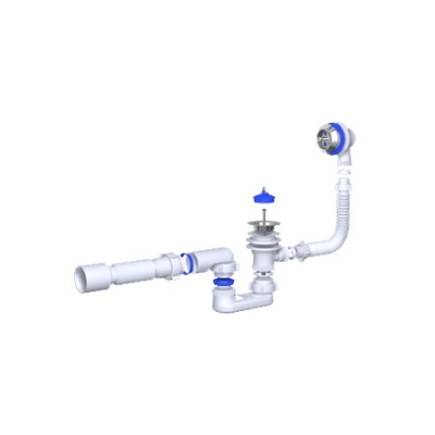 Обвязка на ванну 1 1/2*40*50 с вып. и переливом плоский с гофрой  Е055 (30 шт.)