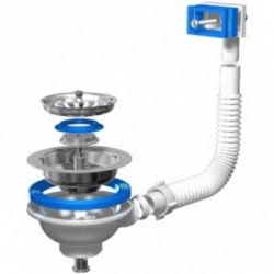 Перелив для мойки 3 1/2 с прямоуг.верт.корпусом   N305S (20 шт.)