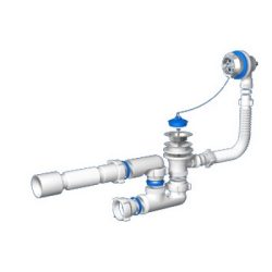 Сифон 1 1/2 с гиб.тр. д/ванны Ани (вып+перел рег)   Е255 (30 шт.)