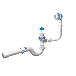 Сифон 1 1/2 с гиб.трубой для ванны Ани (вып+перел)   Е155 (30 шт.)