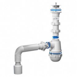 Сифон 1 1/2х40 Ани Грот с гиб.трубой 40х40/50 с разъем выпуском А0115 (25 шт.)