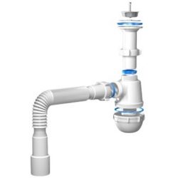 Сифон 1 1/2х40 Ани Грот с гиб.трубой 40х40/50  А0515 (25 шт.)