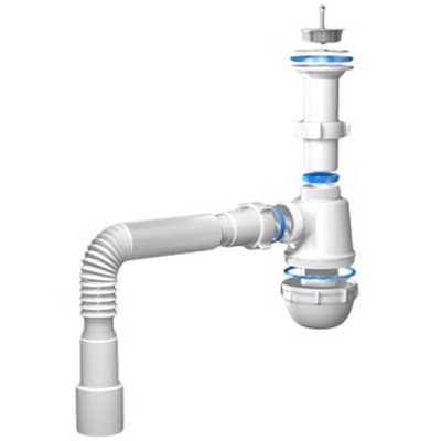 Сифон 1 1/2х40 Ани Грот с гиб.трубой 40х40/50  А0515 (25 шт.)