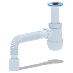 Сифон 1 1/2х40 Ани Грот с гиб.трубой 40х40/50   А0510 (30 шт.)