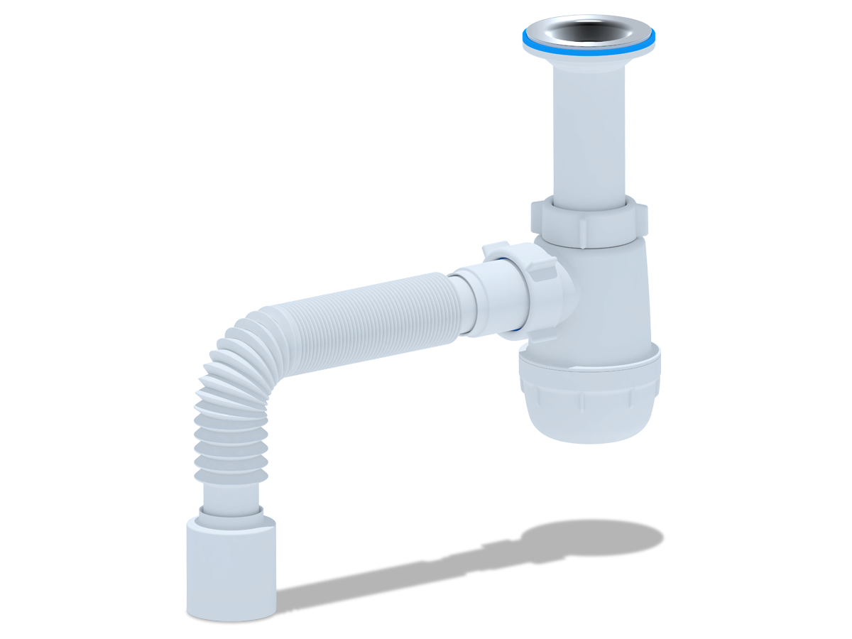 Сифон 1 1/2х40 Ани Грот с гиб.трубой 40х40/50   А0510 (30 шт.)