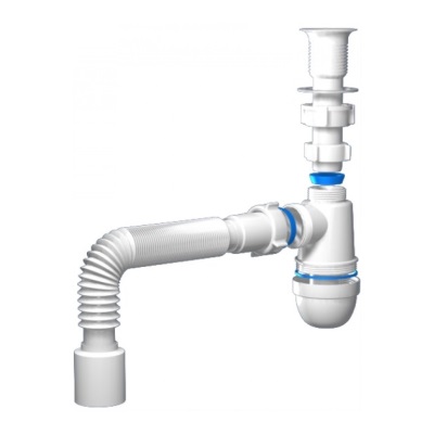 Сифон Варяг с гиб.трубой 40х40/50    С5015 (25 шт.)