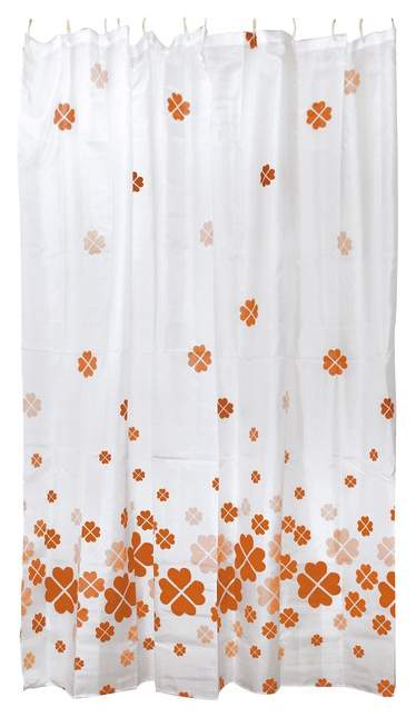 Штора д/ванной п/э Цветы, 12 декор. колец, 180*180см, арт. 311938, Рыжий Кот (1/12/36)