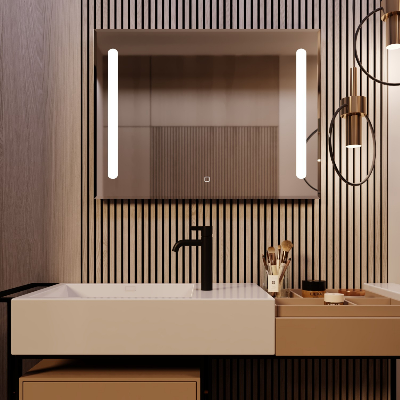 Зеркало MIXLINE "Премьер-эконом" 800*600 (ШВ) сенсорный выключатель