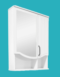 08 Зеркало шкаф "София 650" (серый-матовый)