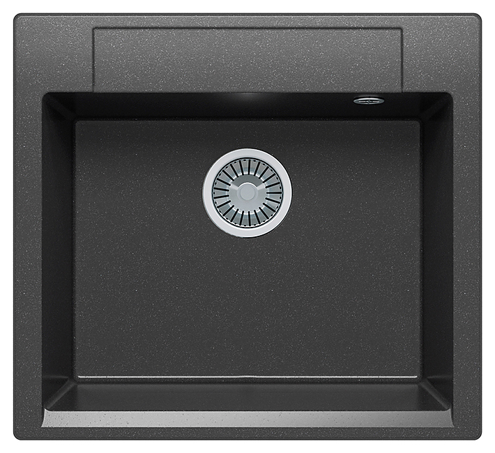 Кухонная  мойка Polygran ARGO-560 (аналог F-11), черный, 510*560*200мм