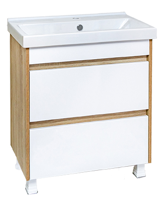 05 Тумба ТОРОНТО 800 под ум. Фест 80 (белый/дуб сонома светлый)