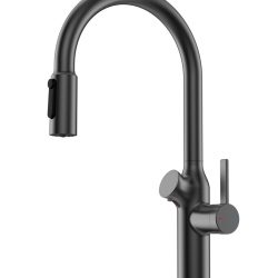 44 Смеситель для кухни + РОДНИК+ДОЗАТОР Люкс А3744-3 (Графит)