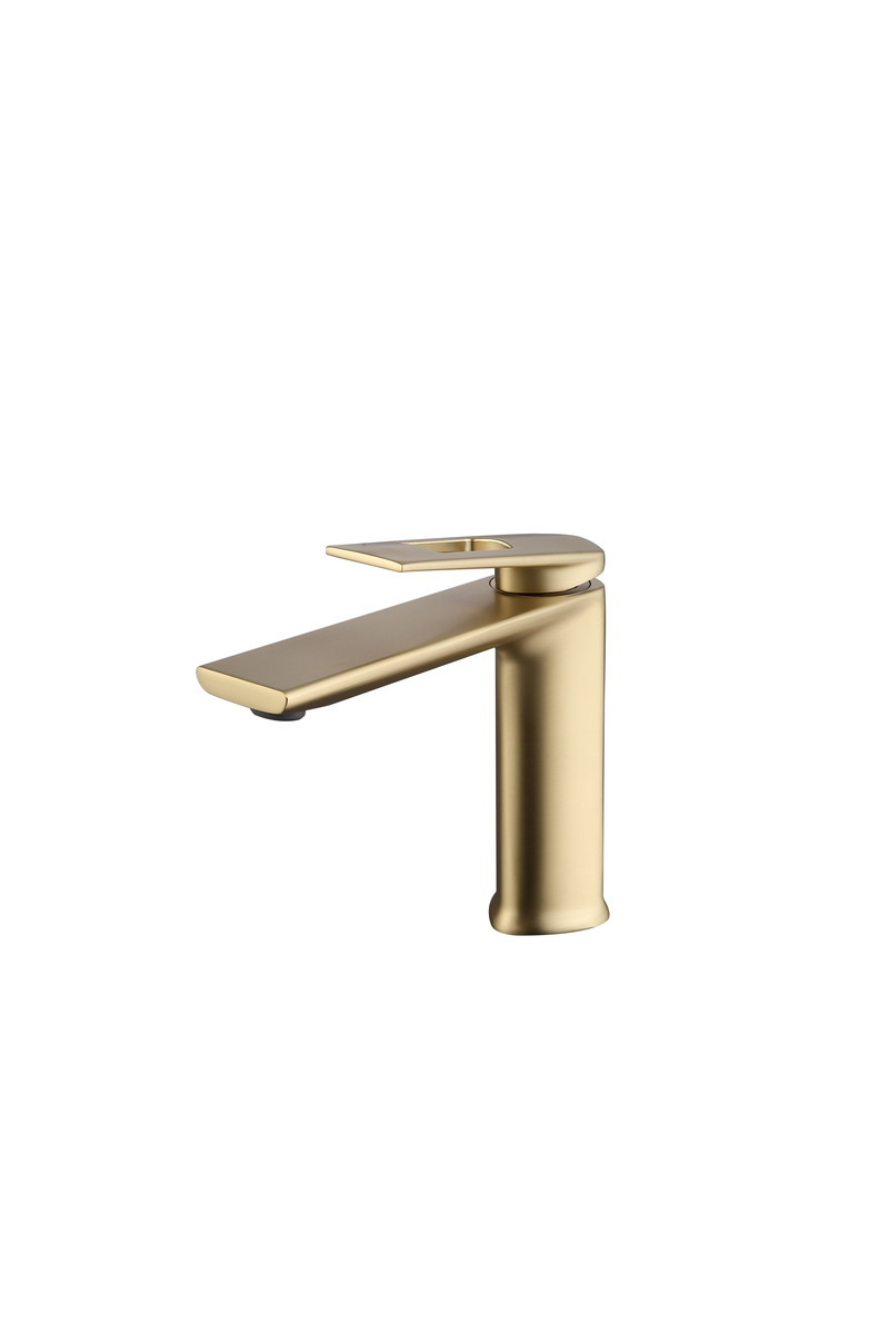 19 Смеситель для умывальника с гайкой (золото) Люкс А3019