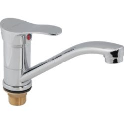 14 Смеситель для кухни средний нос c гайкой  С3114