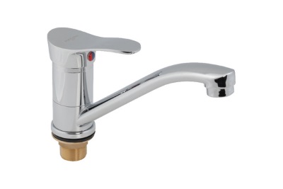 14 Смеситель для кухни средний нос c гайкой  С3114