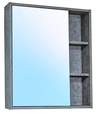 07 Зеркальный шкаф БОСТОН (бетон) 600