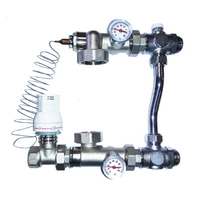 Насосно-смесительный узел для теплого пола 130мм 10БАР "ViEiR"