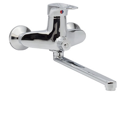 04 Смеситель для ванны с длин изливом 350 мм. с дивер СВ9204