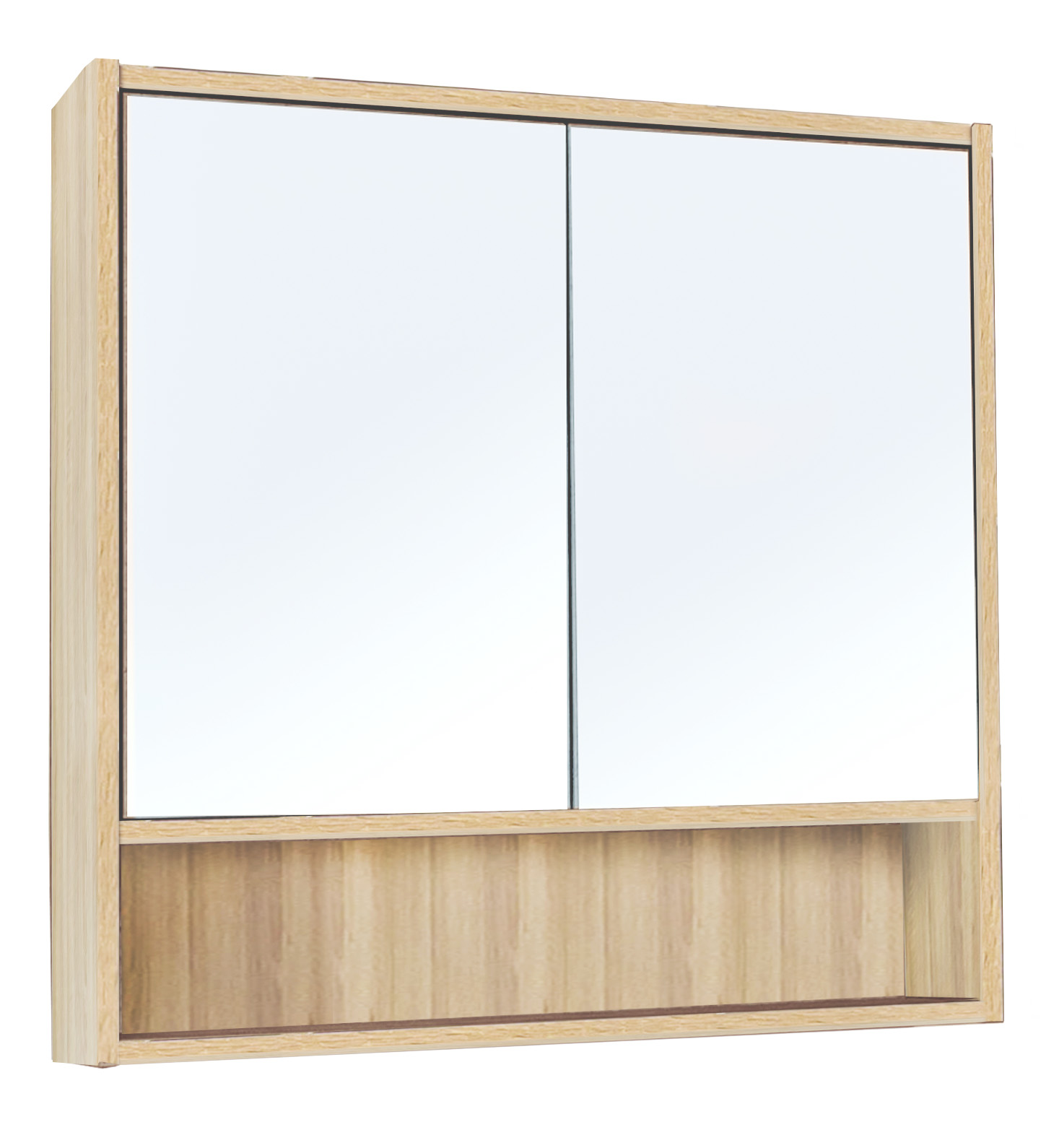 09 Зеркальный шкаф МИЛАНА (дуб сонома светлый) 700