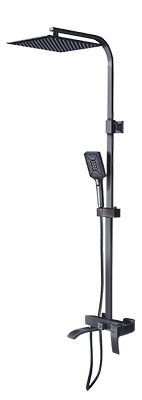 03 Душевая система со смесителем и тропическим душем Люкс (Графит) А8603