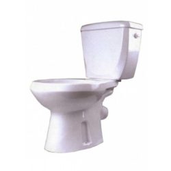 Унитаз-компакт "Элисса" белый (косой, нижн, сид.с мет.крепл, арм)