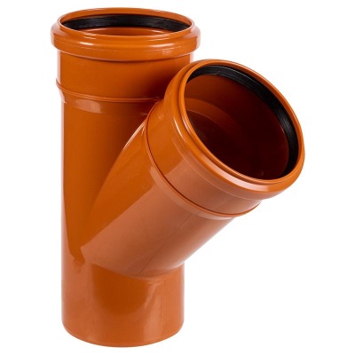 Наруж. ПП Тройник 110х110х45 РЫЖИЙ ПОЛИТЭК