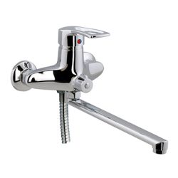 25 Смеситель для ванны с длин изливом 350 мм. с дивер С9225