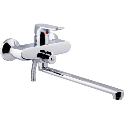 12 Смеситель для ванны с длин изливом 350 мм. с дивер СВ8212