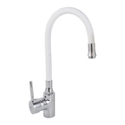 59 Смеситель для кухни гибкий излив "Белый"  СВ3559-W