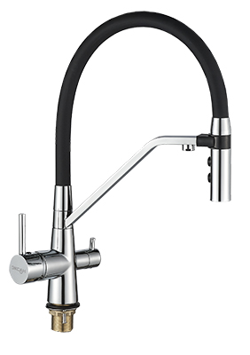 66 Смеситель для кухни + РОДНИК СВ3766 (ХРОМ МАГНИТ)