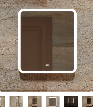 Зеркало MIXLINE "Стив-2" 600*700 (ШВ) сенсорный выключатель, светодиодная подсветка + подогрев