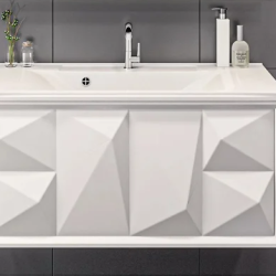 3 Тумба Romb 90П 1 выдвижной ящик White под Раковина Elen-90