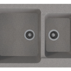 Мойка ML-GMS13 СТАНДАРТ двухчашевая, темно-серый (309), 775*505*200мм
