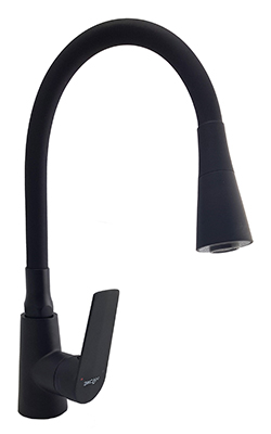 04 Смеситель для кухни с гибким изливом ЧЕРНЫЙ С3504