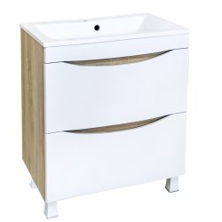 08 Тумба ИРИДА  650 напольная (дуб сонома светлый)под умыв. НАТАЛИ V 18/Paola Elegante 650