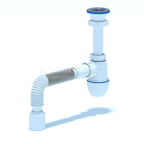 Сифон 1 1/2х40 Ани с гиб.трубой 40/40х50   С0310 (30 шт.)