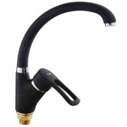 25 Смеситель для кухни с гайкой (утка) черный СВ4325-1