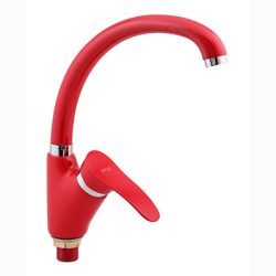 01 Смеситель для кухни с гайкой (утка) красный С4301Е
