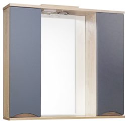 30 Зеркальный шкаф Женева 800 1С (Графит, санома)  VERSAL