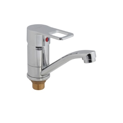 55 Смеситель для кухни средний нос с гайкой СВ4155