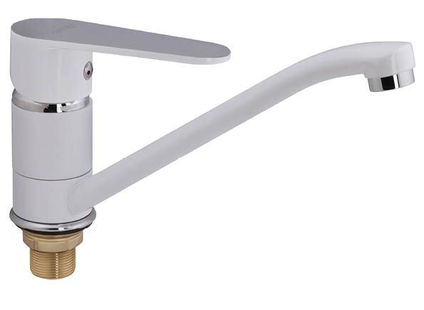 30 Смеситель для кухни с гайкой белый С3230