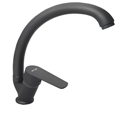 32 Смеситель для кухни с гайкой " Графит" (утка) С3332