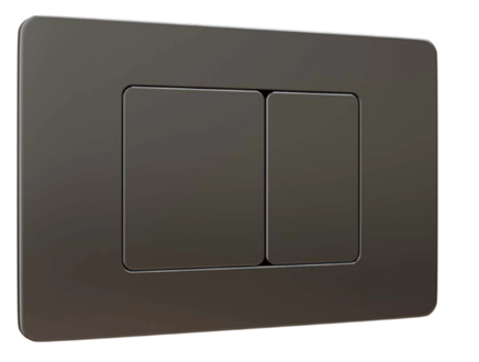 Кнопка смыва WAVE SS08 универсальная ЧЕРНЫЙ ГРАФИТ, прямоугольная, НЕРЖ