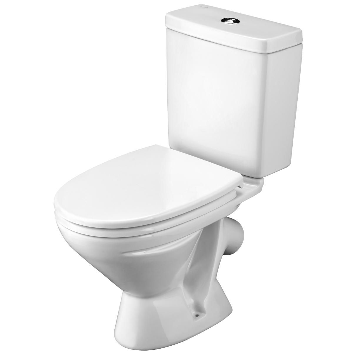 Унитаз-компакт Грация 2-х реж арматура сидение полипропилен горизонт выпуск белый Santeri