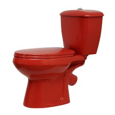 Унитаз-компакт Элисса  (КРАСНЫЙ) (косой, нижн, сид, арм)