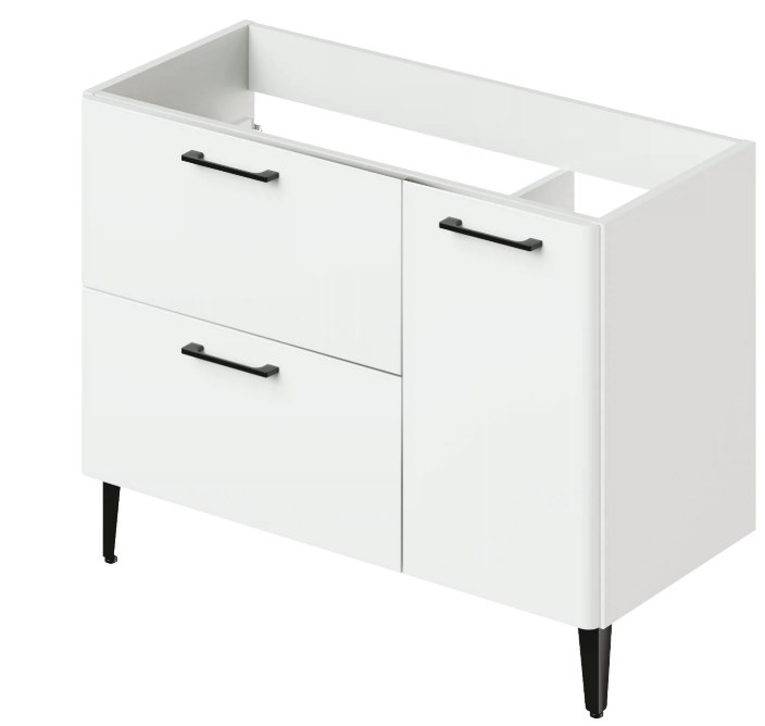 Тумба под раковину напольная Итана Nais 100 2.0 995х447х750 (93005-48 Белый матовый Soft touch)