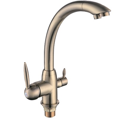 61 Смеситель для кухни + РОДНИК СВ3761-5 (БРОНЗА)