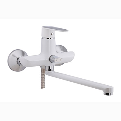 30 Смеситель для ванны с длин. изливом  белый С8230