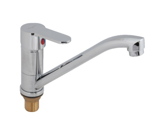 13 Смеситель для кухни средний нос с гайкой СВ3113