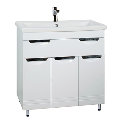 14 Тумба Джика  800 (2 дв.+1 ящ.) (белый) под ум. COMO 80 VERSAL